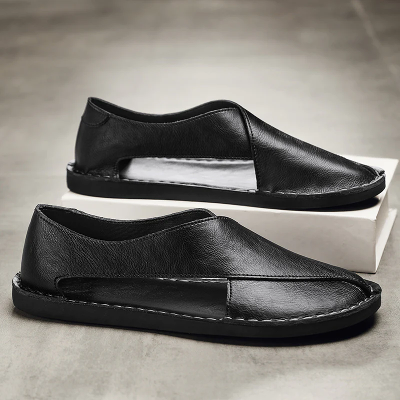 Aaron – Flat Slip-On Sandals with Strap - Image 5