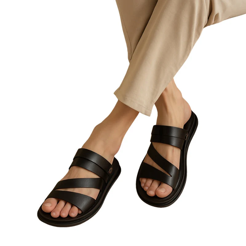 Alaric – Sandals with Flat Sole and Breathable Design