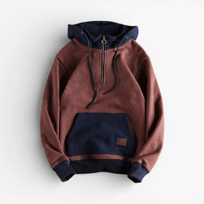 Alexander – Men's Hoodie with Zipper & Pockets - Image 3