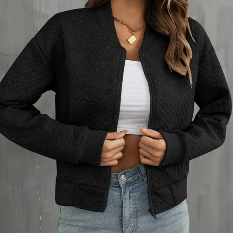 Alina – Long Sleeve Jacket with Crew Neck and Zip Closure - Image 5