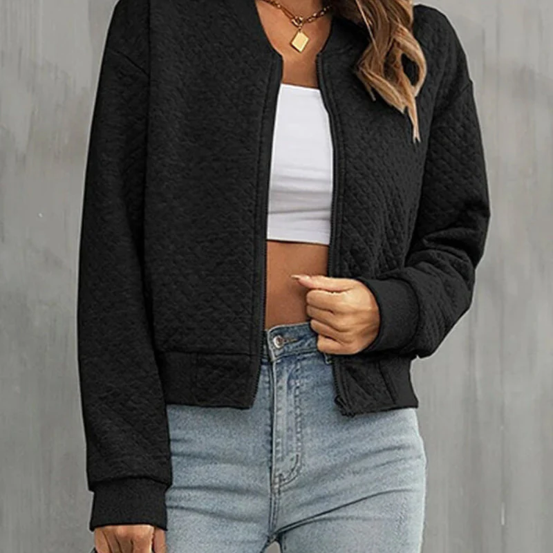 Alina – Long Sleeve Jacket with Crew Neck and Zip Closure - Image 6