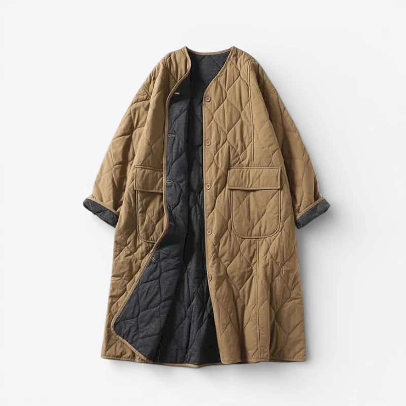 Amber – Women's Oversized Jacket with Button Closure & Front Pocket - Image 2