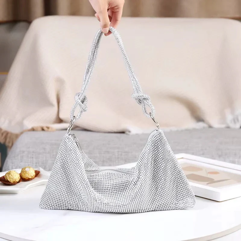 Annelie – Rhinestone Bucket Shoulder Bag - Image 5