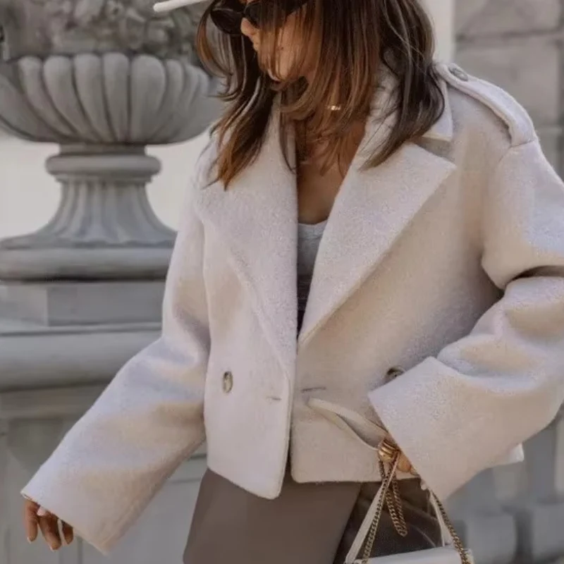 Aria – Long Sleeve Lapel Coat - Image 7
