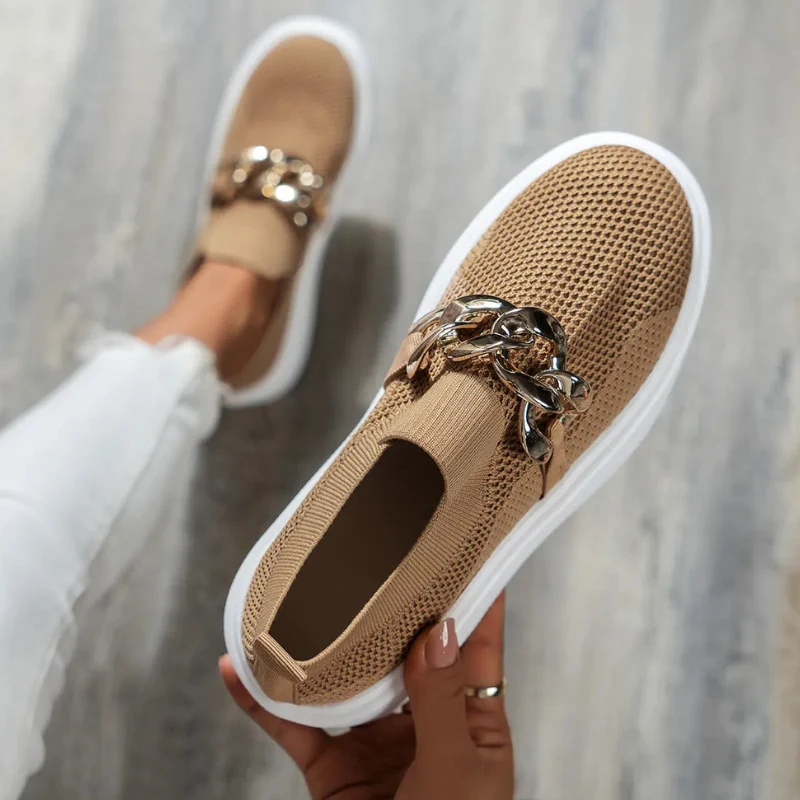 Aria – Round Toe Shoes with Zigzag Decorative Design - Image 9