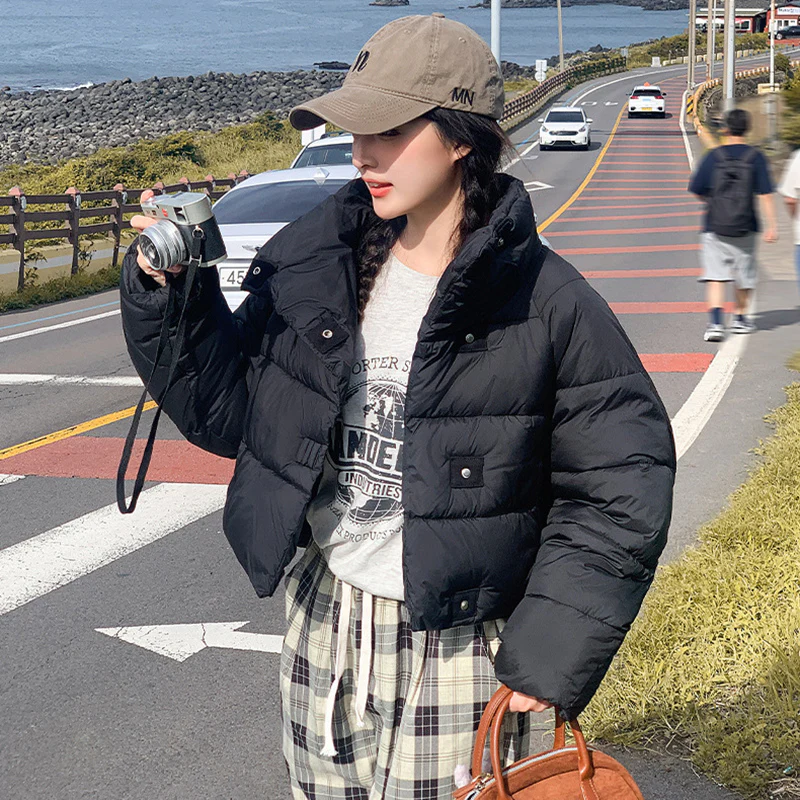 Aurora – Short Coat with Long Sleeves and a Button Closure - Image 4
