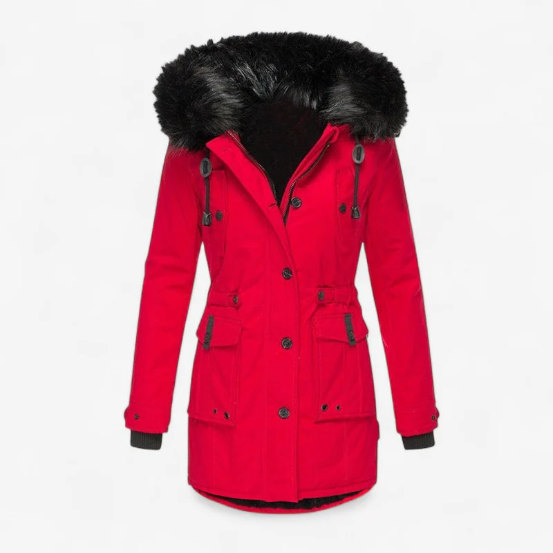 Aurora – Long Coat with a Standard Collar and Button Closure - Image 6