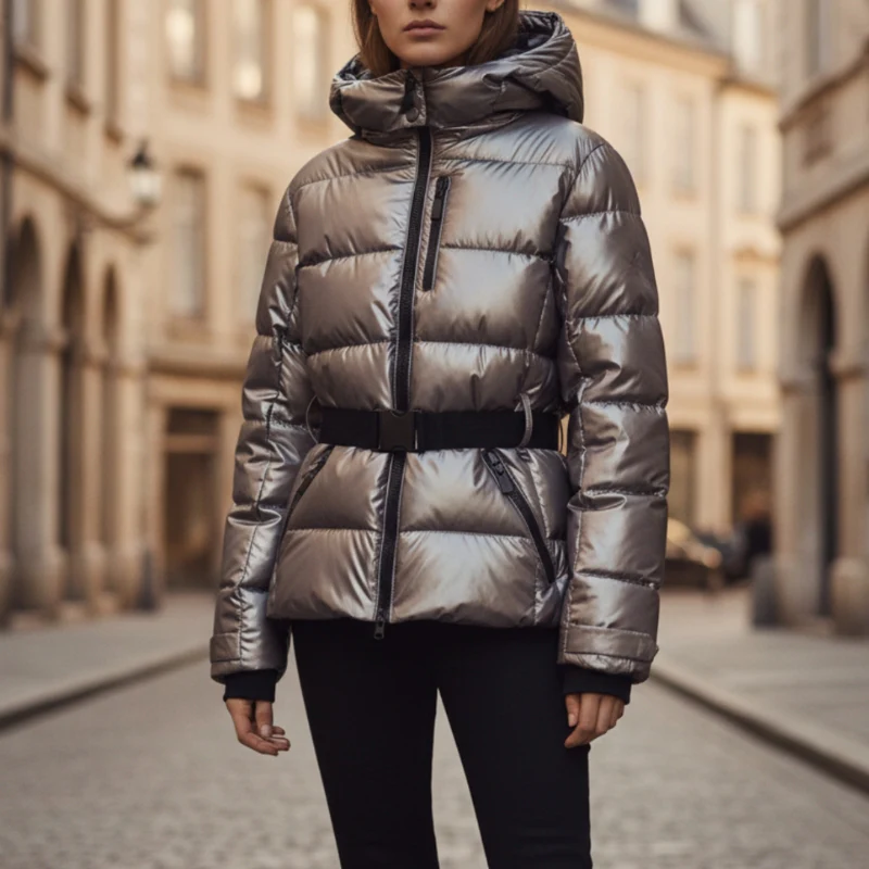 Ava – Women's Long Sleeve Jacket with Hoodie and Zippered Pockets - Image 4
