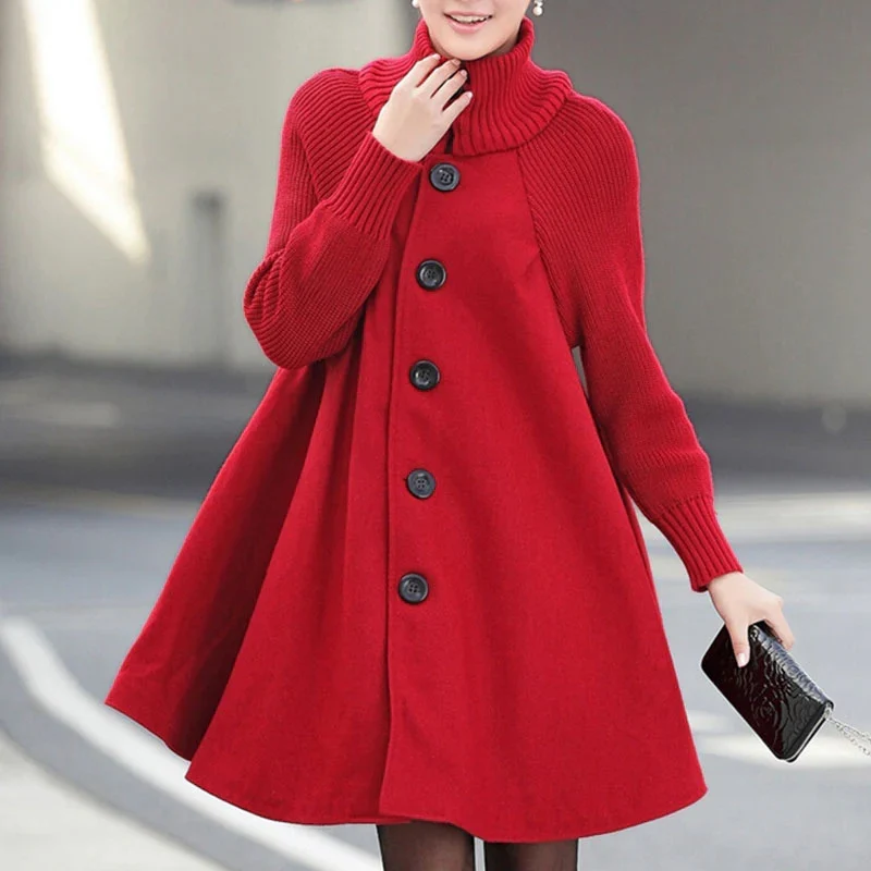 Avero – Mid-Length Coat with Buttons and Side Pockets - Image 4