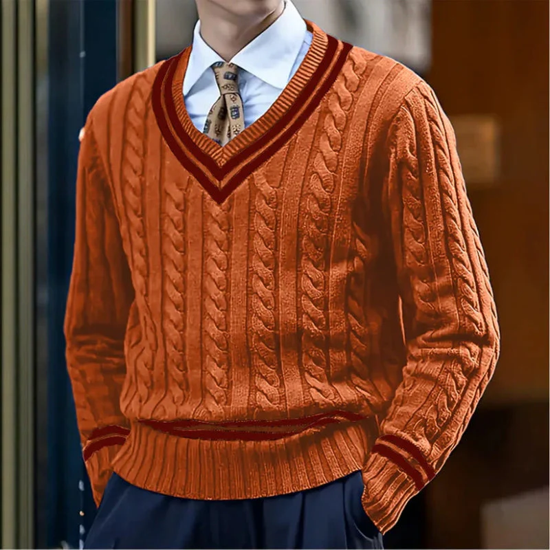 Benno – Slim-fit V-neck sweater with long sleeves - Image 5