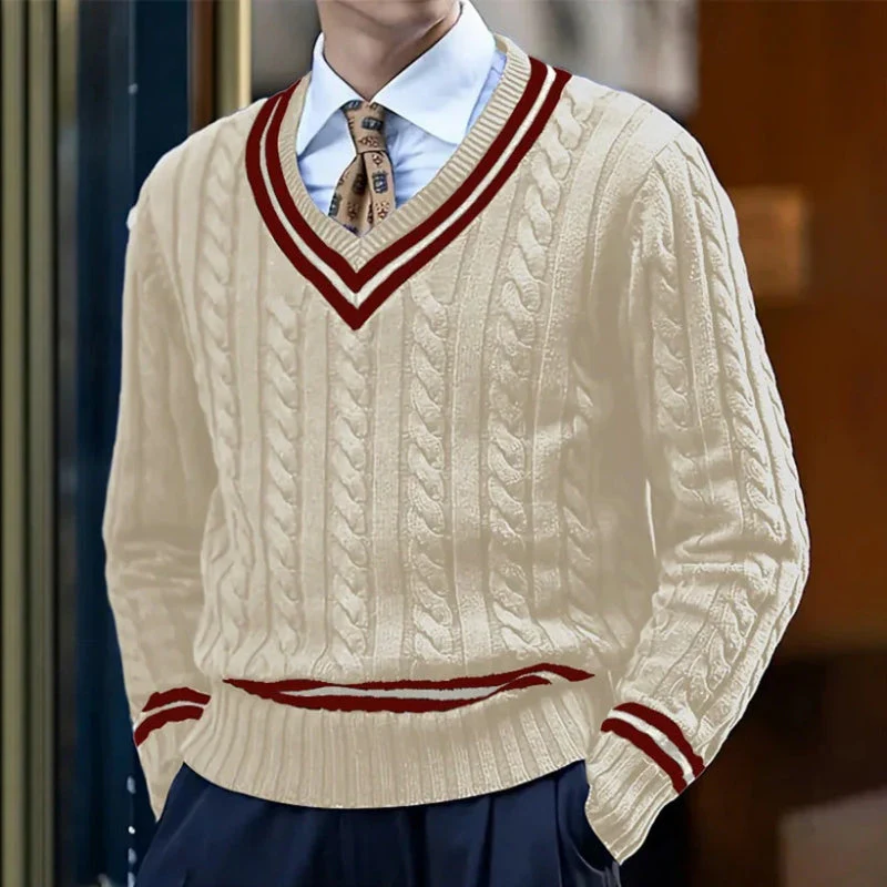 Benno – Slim-fit V-neck sweater with long sleeves - Image 7