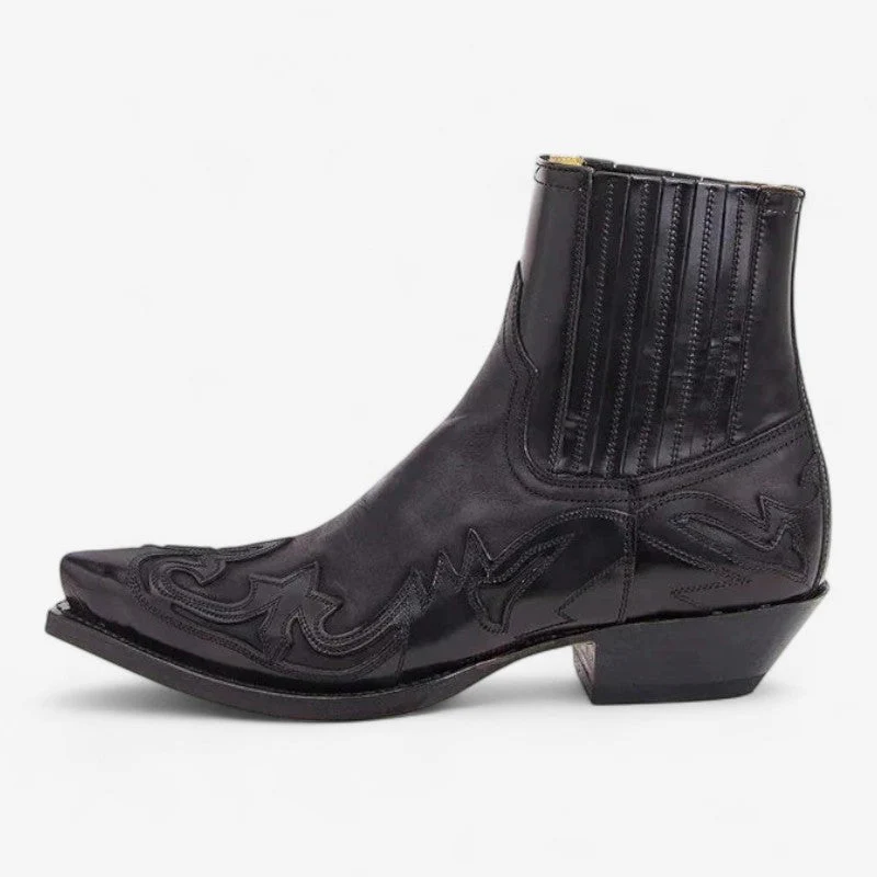 Borrin – Cowboy Ankle Boots with Pointed Toe - Image 2
