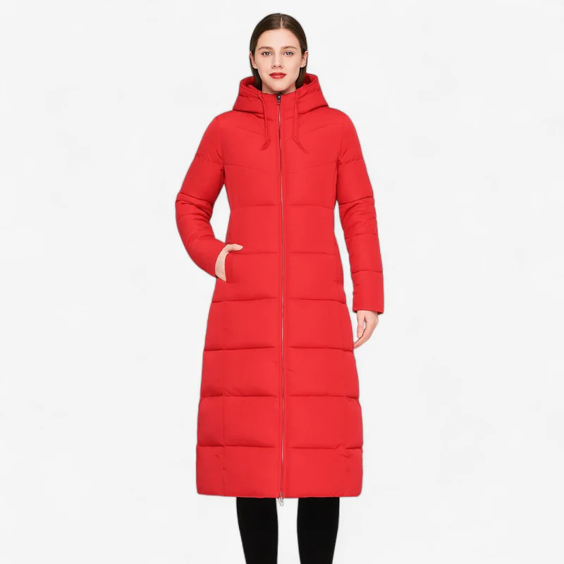 Camila – Long Zip-Up Coat with Long Sleeves - Image 2