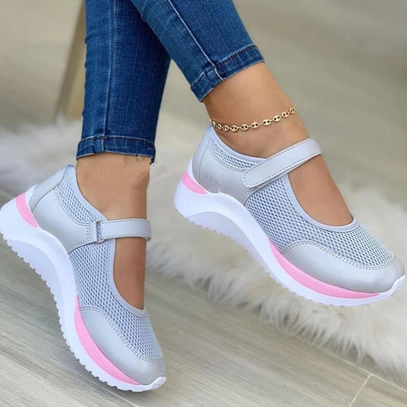 Carol – Lace-Up Shoes with Round Toe in Mesh & Thick Sole - Image 5