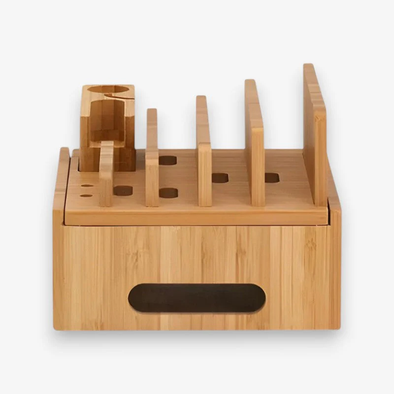 ChargeMate – 5-Port USB Charging Station with Desk Organizer