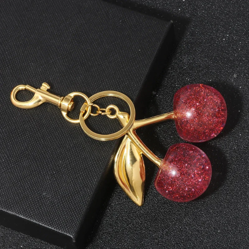 Cherry Pendant Metal Keychain - Image 7
