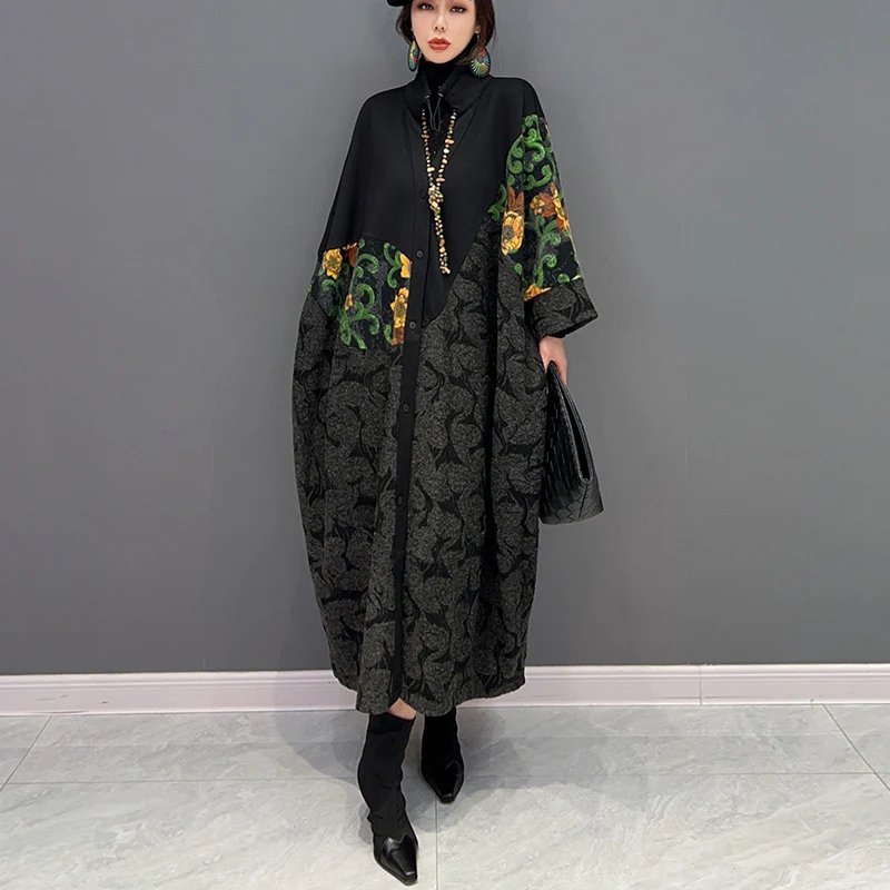 Clara – Women's Long Coat with Long Sleeves and Buttons - Image 2