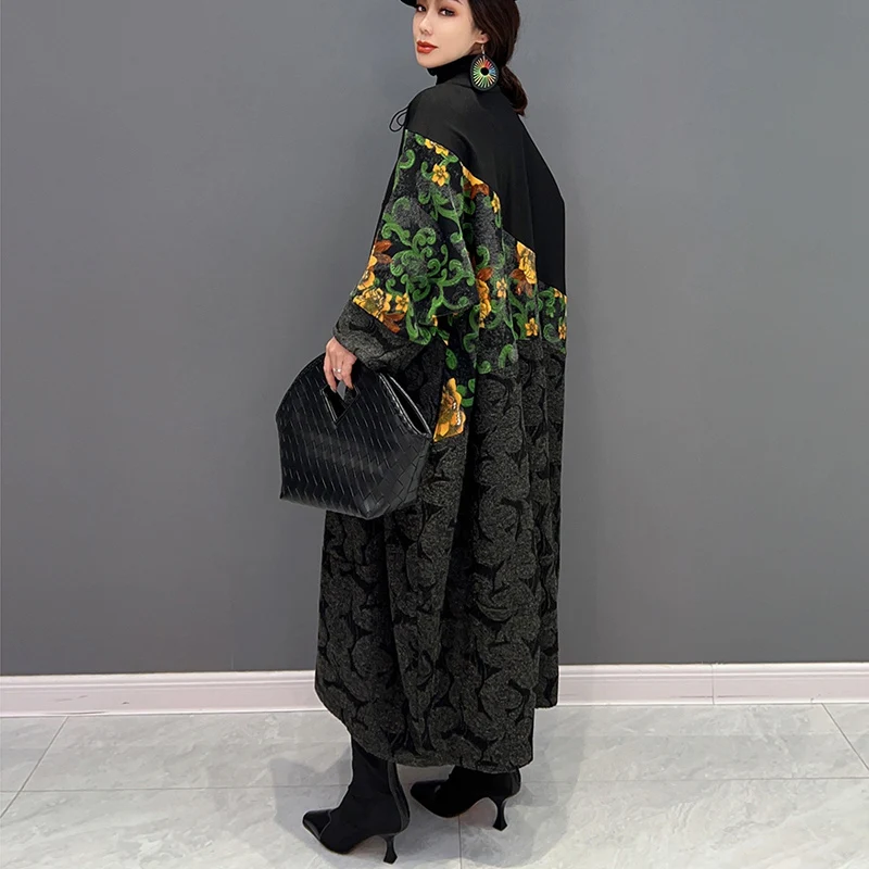Clara – Women's Long Coat with Long Sleeves and Buttons - Image 3