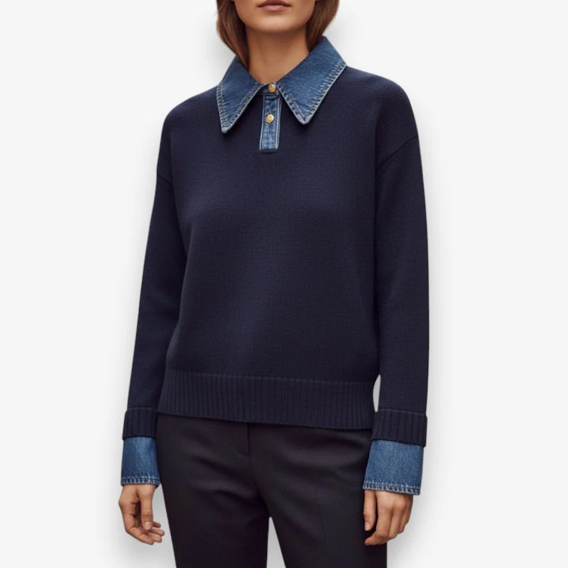 Clara – Women's Long Sleeve Button-Down Sweater - Image 2