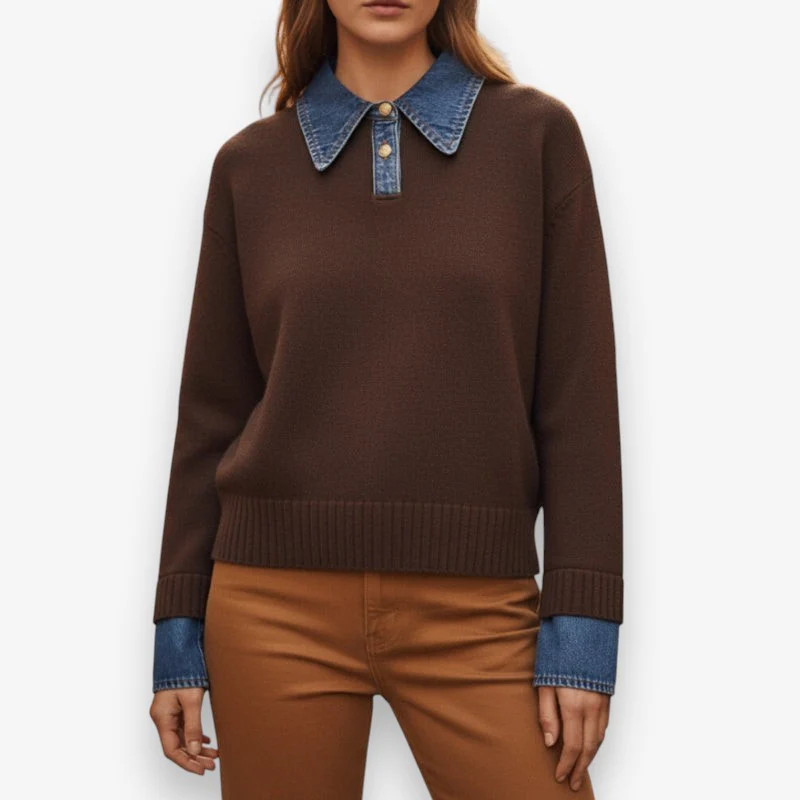 Clara – Women's Long Sleeve Button-Down Sweater - Image 4