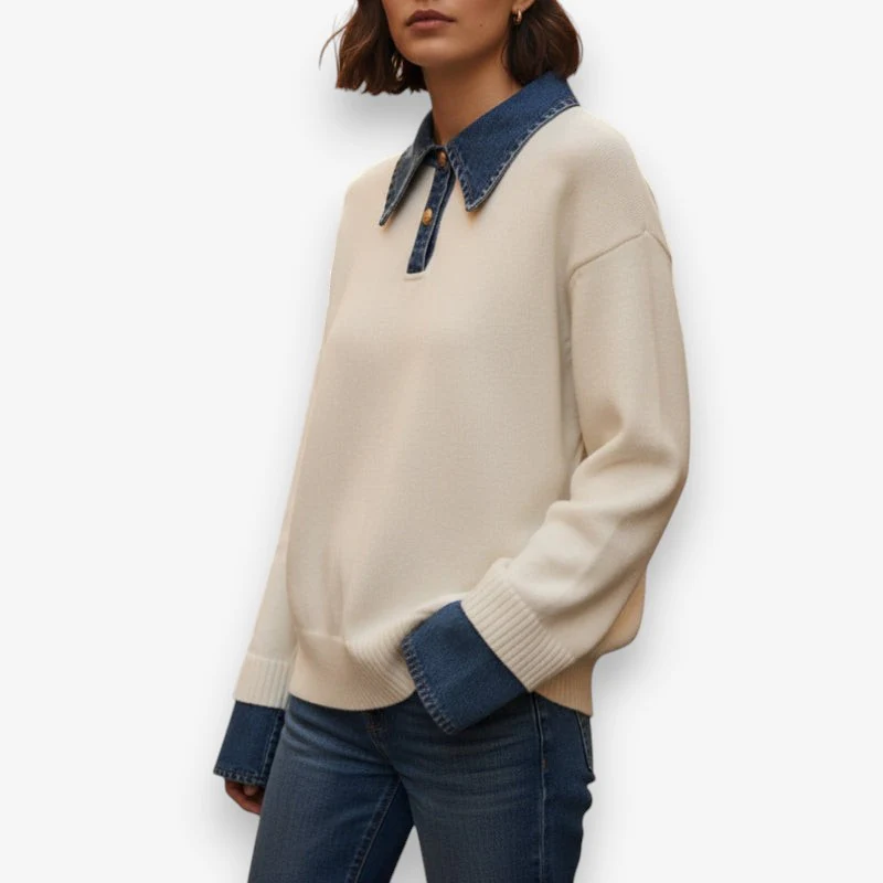 Clara – Women's Long Sleeve Button-Down Sweater - Image 5