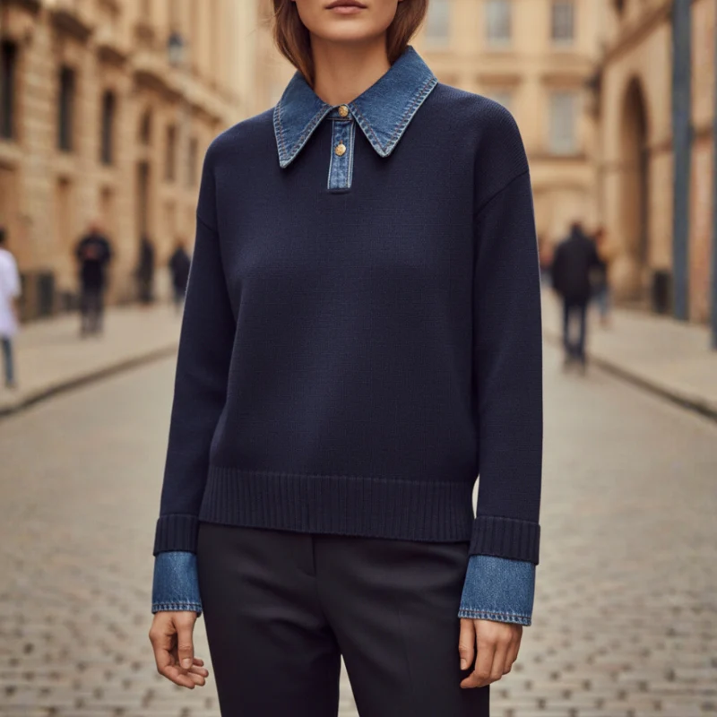 Clara – Women's Long Sleeve Button-Down Sweater - Image 7