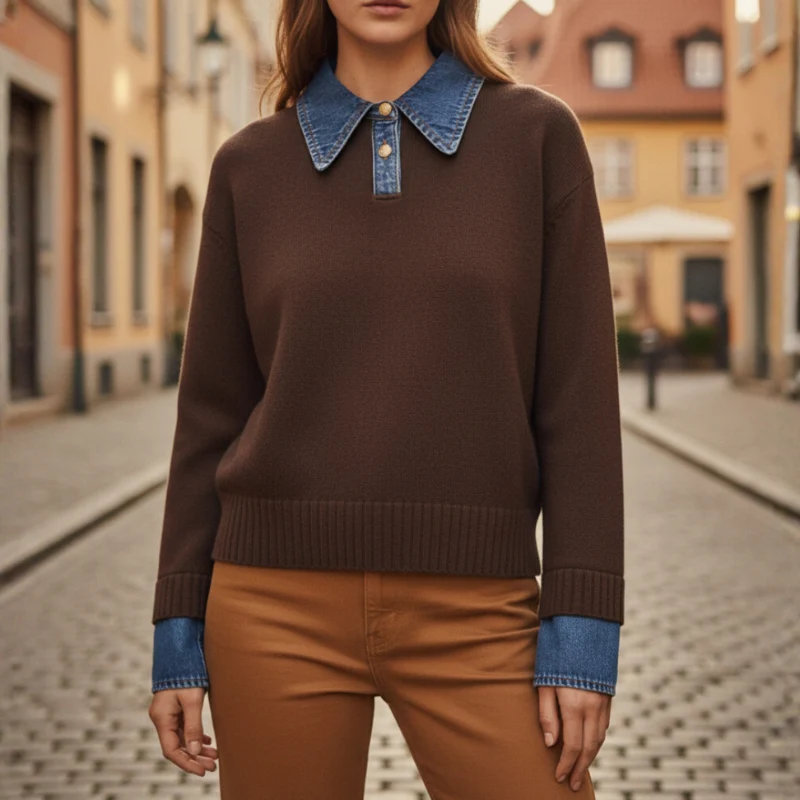 Clara – Women's Long Sleeve Button-Down Sweater - Image 9