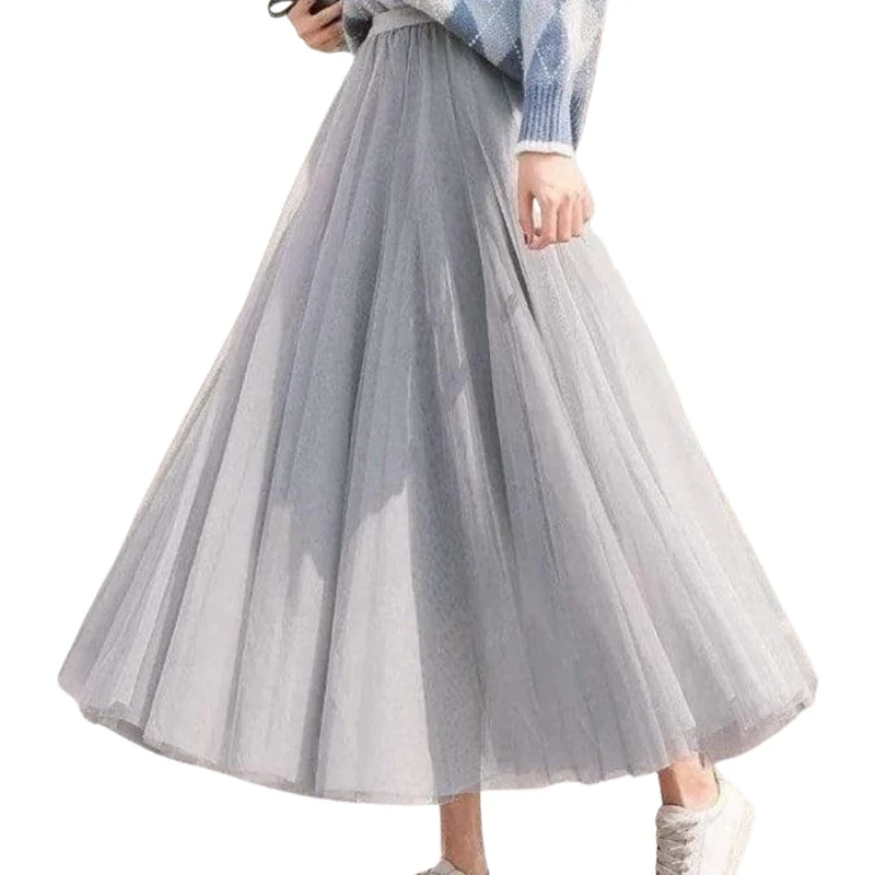 Clara – Women's High-Waisted Midi Skirt & Loose A-Line Fit