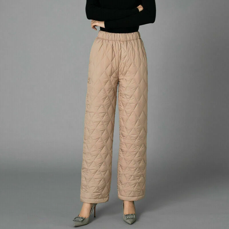 Clara – Women's Wide-Leg Pants with Quilted Pattern - Image 6