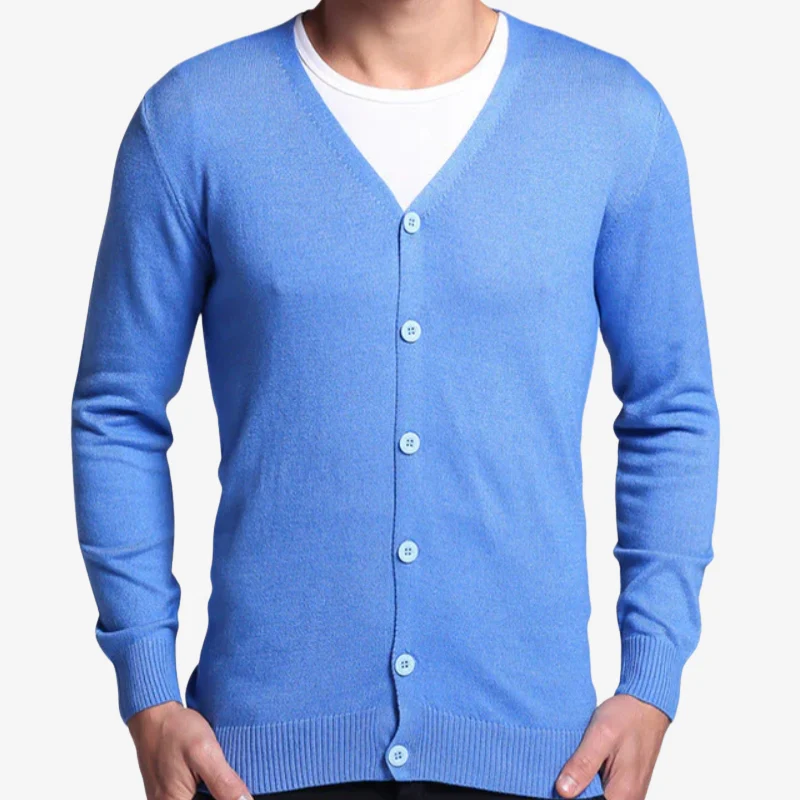 Daniel – V-Neck Sweater with Ribbed Hem and Long Sleeves - Image 6