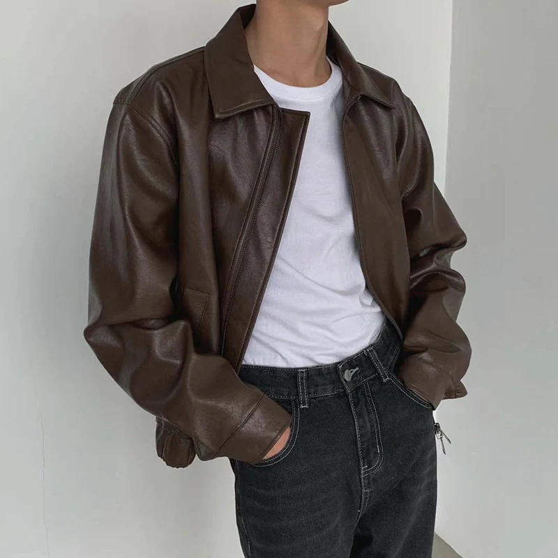 David – Men's Jacket with Turned-Down Collar & Zipper Closure - Image 3