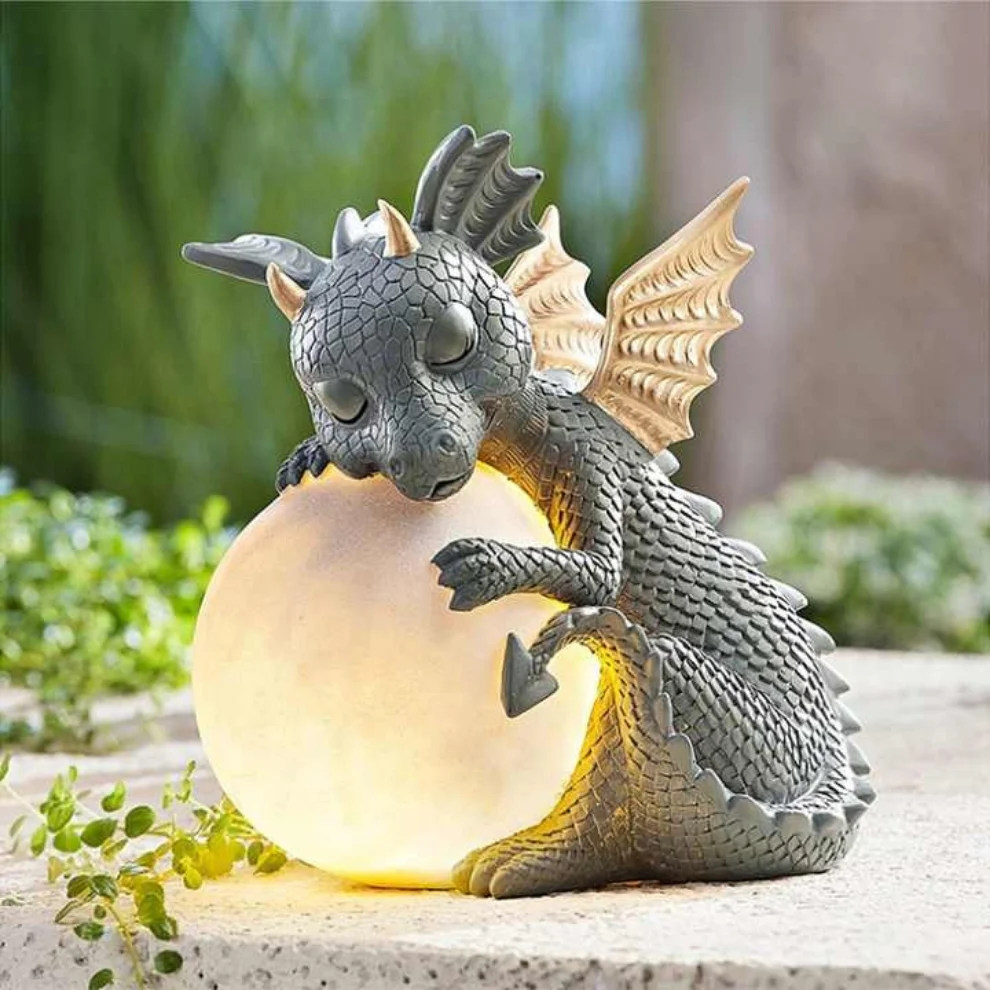 DragonGlow – Rechargeable dragon lamp sculpture for the garden - Image 4