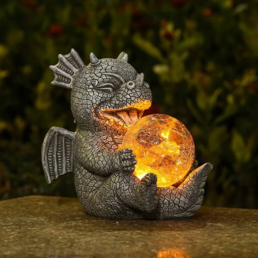 DragonGlow – Rechargeable dragon lamp sculpture for the garden - Image 5