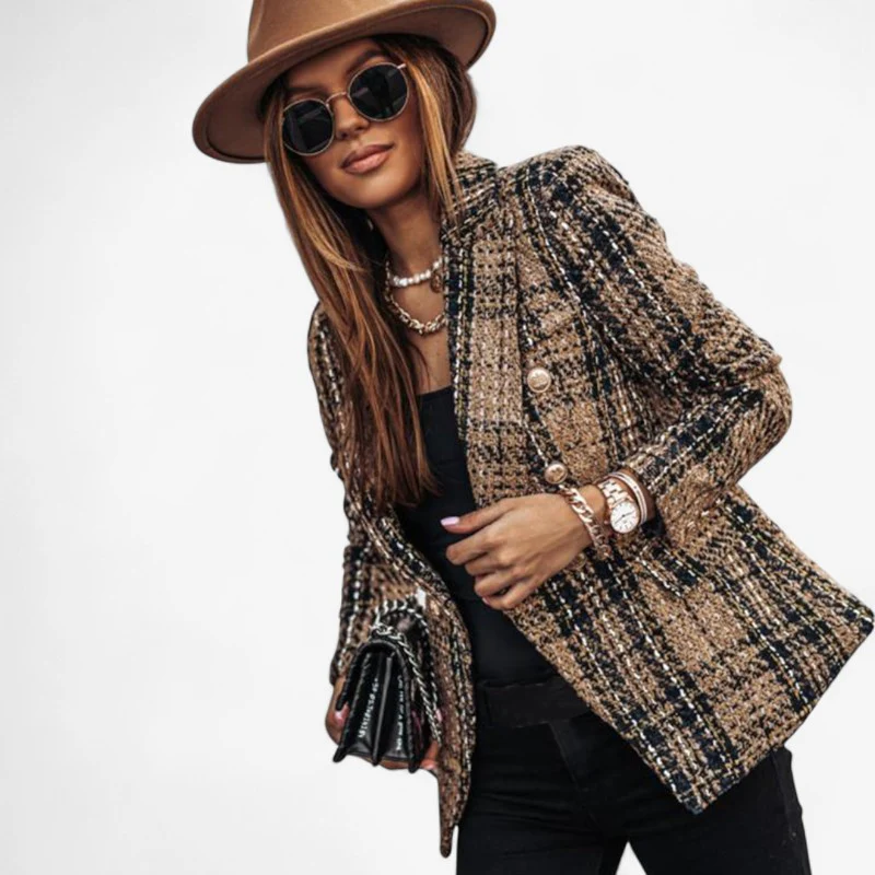 Eliana – Classic Button-Up Blazer with Long Sleeves - Image 2