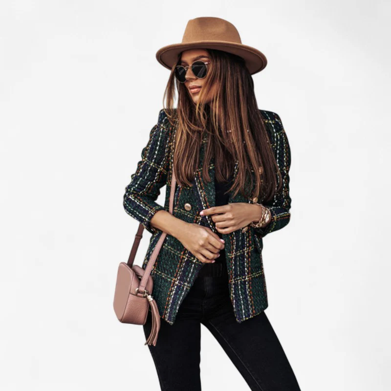 Eliana – Classic Button-Up Blazer with Long Sleeves - Image 3