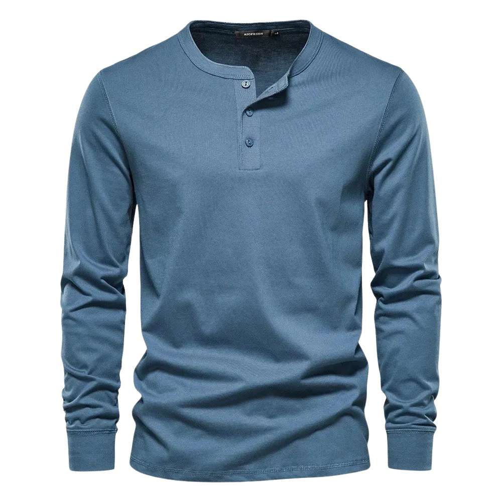Elias – Men's Slim Fit Long-Sleeve Shirt with Button Fastening - Image 6