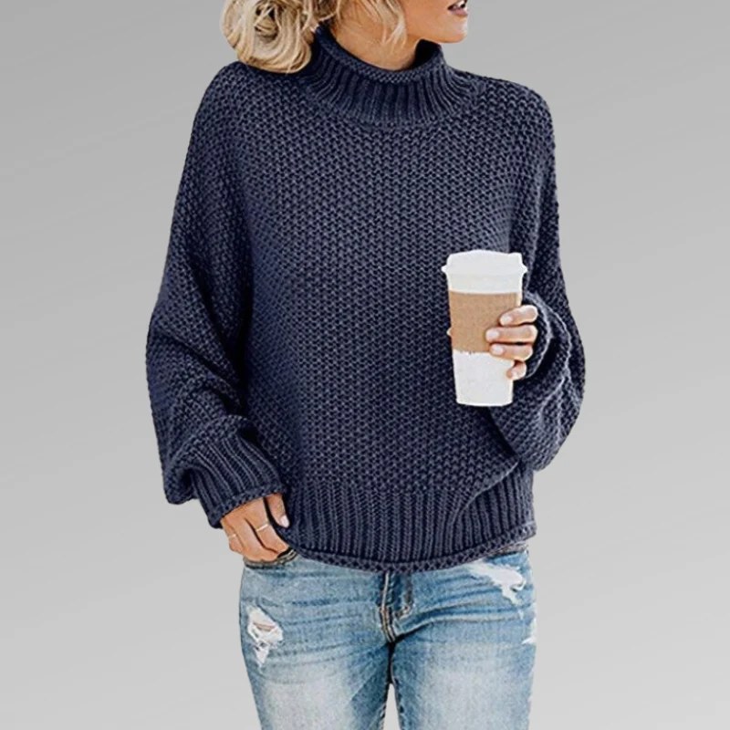 Elizabeth – Loose-fitting turtleneck sweater with long sleeves - Image 10