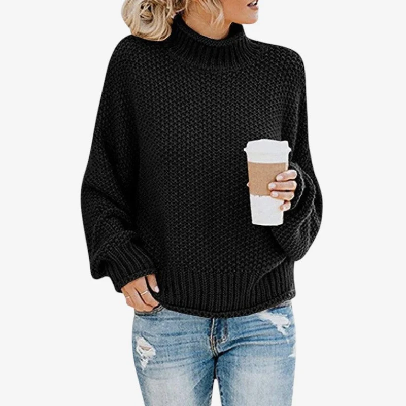 Elizabeth – Loose-fitting turtleneck sweater with long sleeves - Image 2