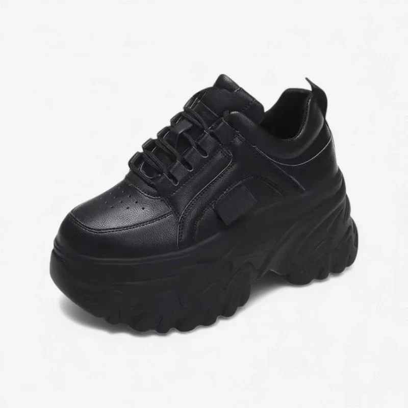Ella – Chunky Sole Lace-Up Sneakers with Round Toe - Image 2