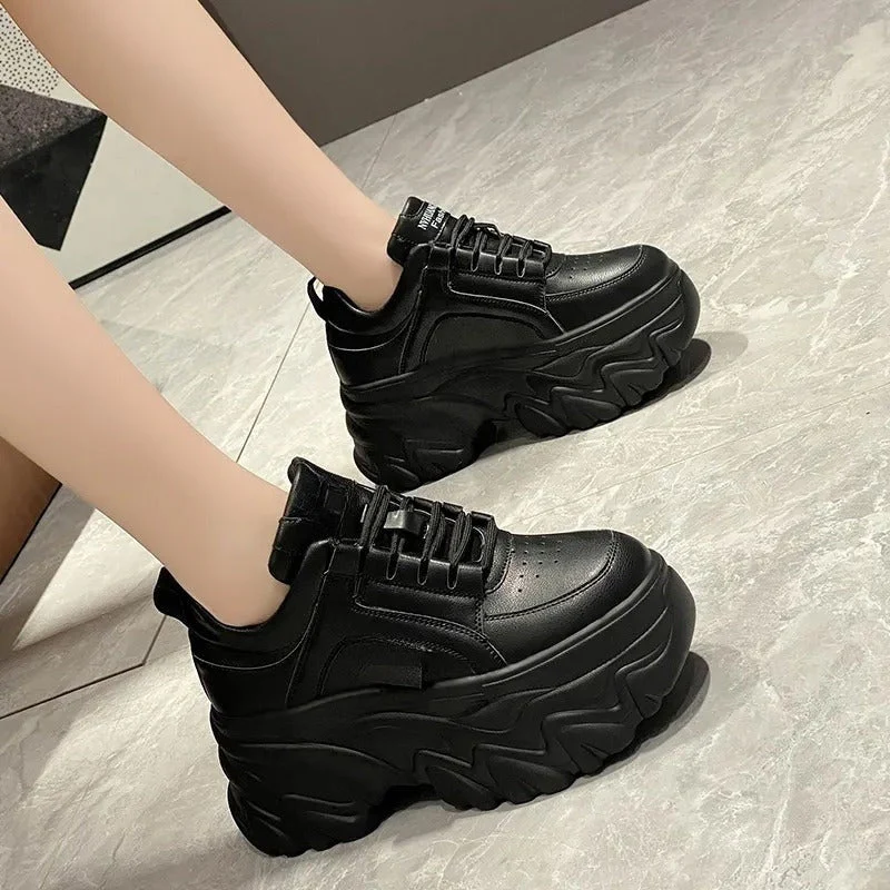 Ella – Chunky Sole Lace-Up Sneakers with Round Toe - Image 7