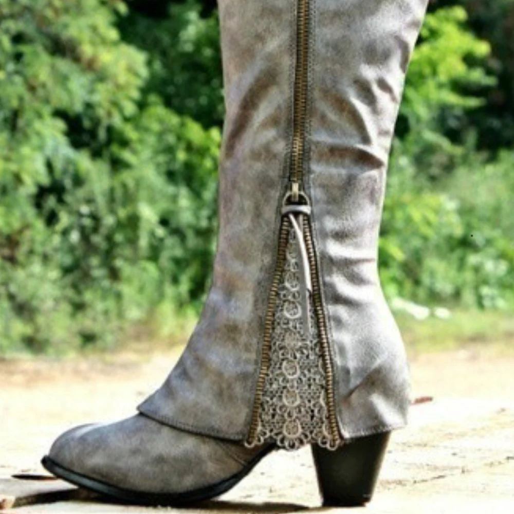 Elora – Round Toe Boots with Adjustable Zipper - Image 6