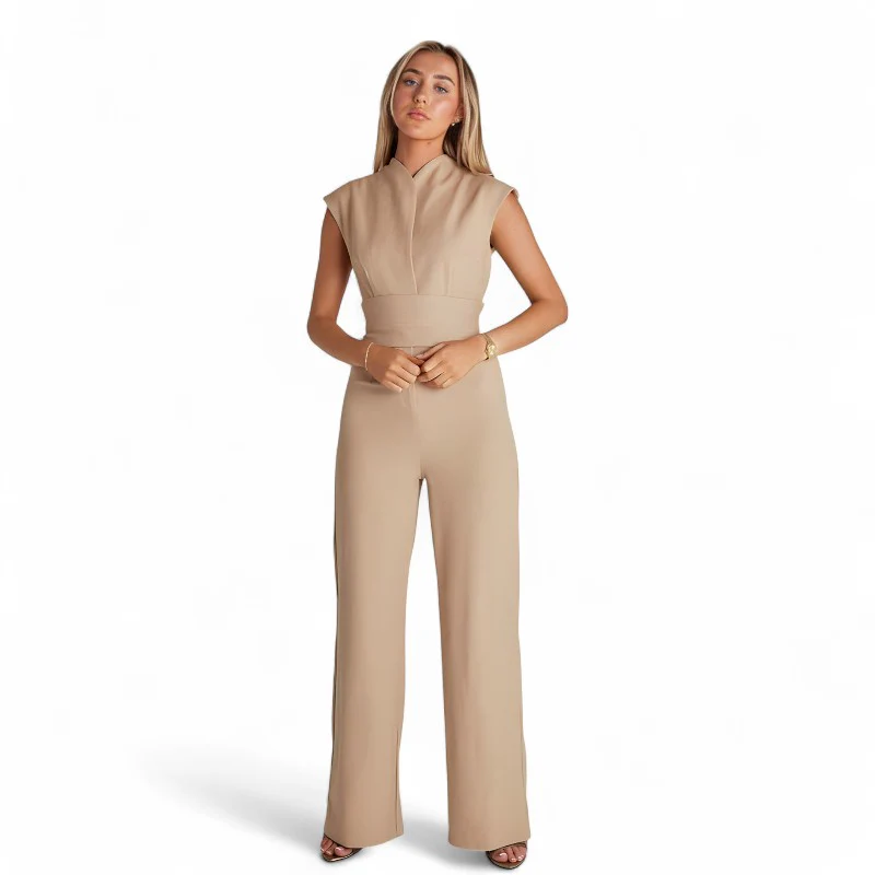 Emma – Sleeveless Jumpsuit with High Waist & Adjustable Belt - Image 3