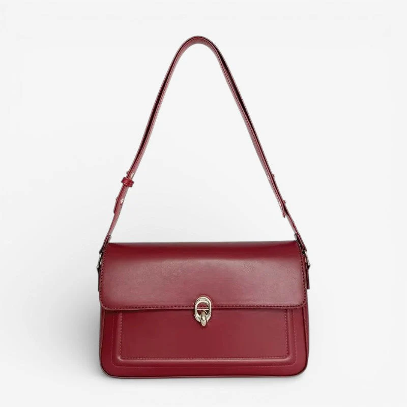 Emma – Women's Shoulder Bag with Long Strap & Hasp Closure - Image 3