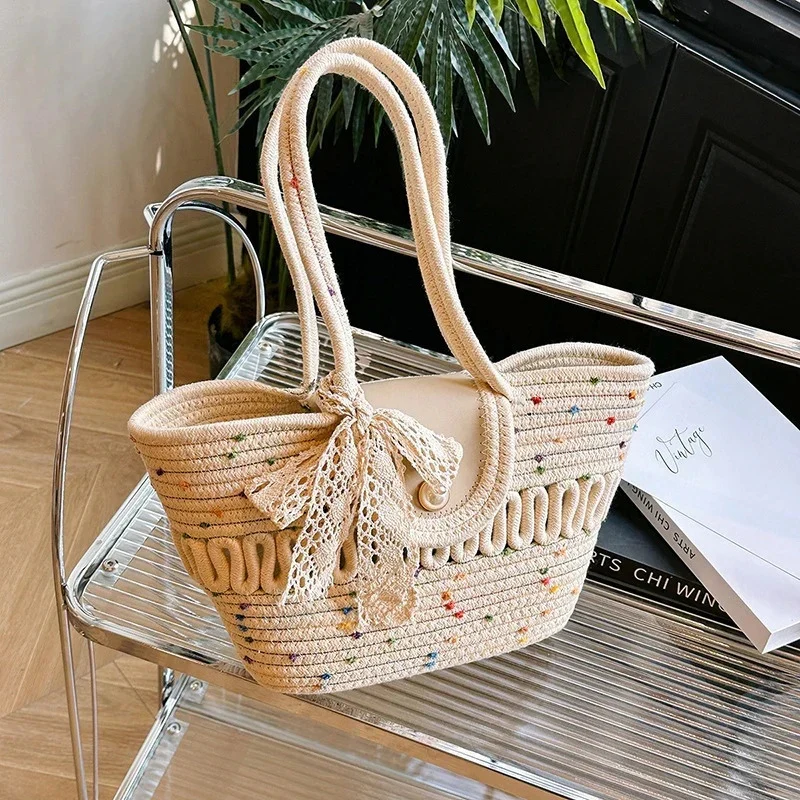Esmee – Large Capacity Handbag with Decorative Bow - Image 4