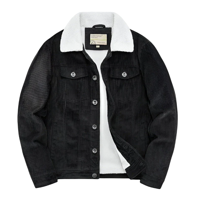 Ethan – Jacket with Long Sleeves Collar Front Buttons and Pockets