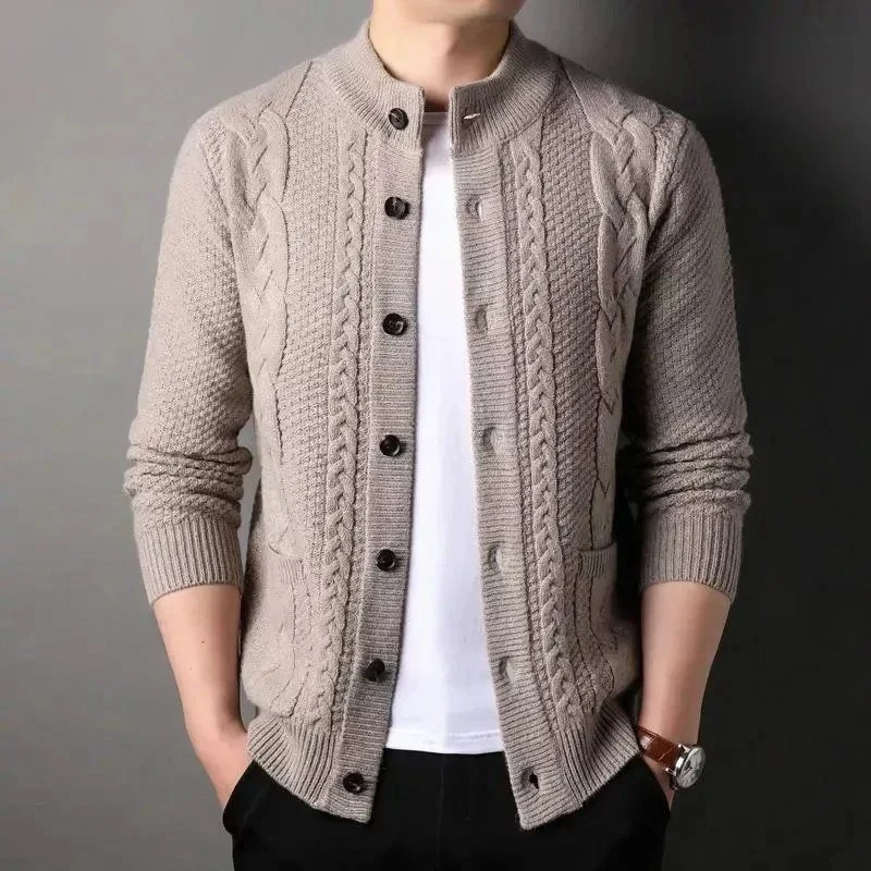 Ethan – Men's Long Sleeve Sweater with Button Closure and Pockets - Image 10