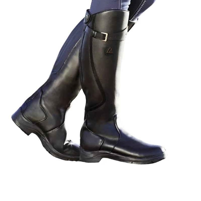 Eviana – Knee-High Boots with Adjustable Buckle + Round Toe - Image 3