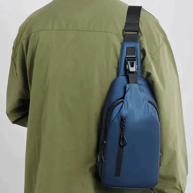 Fabian – Waterproof Crossbody Bag with USB Port and Multiple Compartments - Image 7