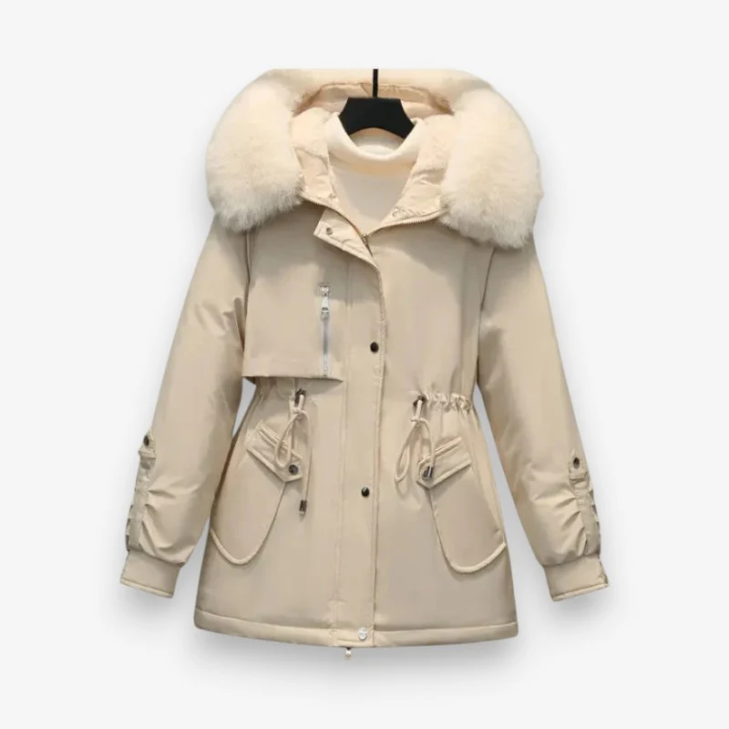 Femke – Padded jacket with fur collar and multiple pockets - Image 3