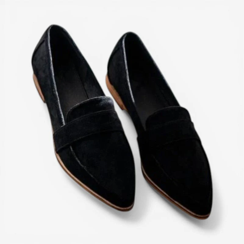 Freya - Pointed Toe Slip On Shoes With Decorative Strap